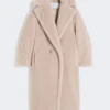Iconische Teddy Bear Icon Coat van alpaca en wol, beige