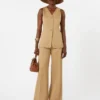 Jacquard jersey vest met krijtstreep, desert Jacquard jersey vest met krijtstreep, desert