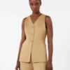 Jacquard jersey vest met krijtstreep, desert Jacquard jersey vest met krijtstreep, desert