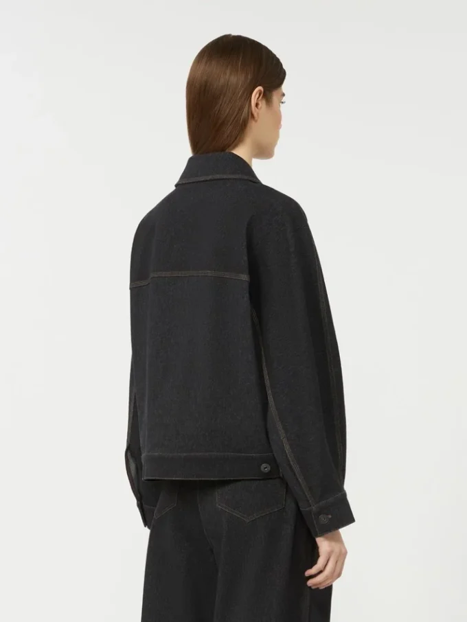 Jasje van denim met jersey-effect, ultramarijnblauw Jasje van denim met jersey-effect, ultramarijnblauw