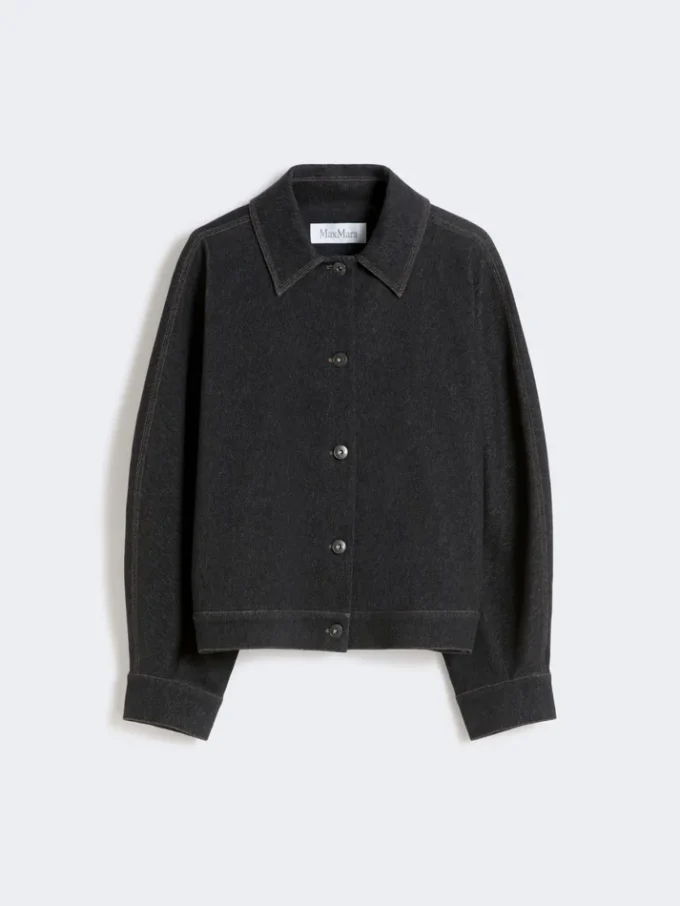 Jasje van denim met jersey-effect, ultramarijnblauw Jasje van denim met jersey-effect, ultramarijnblauw