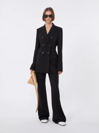 Jersey blazer, zwart
