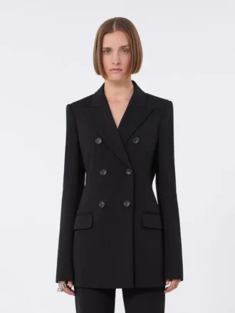 Jersey blazer, zwart
