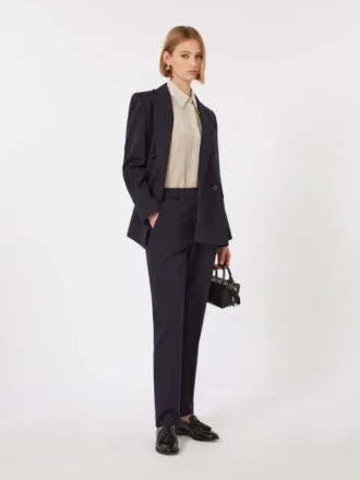 Jersey broek, marineblauw
