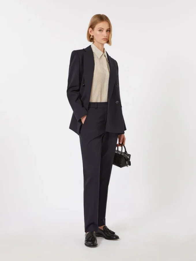 Jersey broek, marineblauw Jersey broek, marineblauw