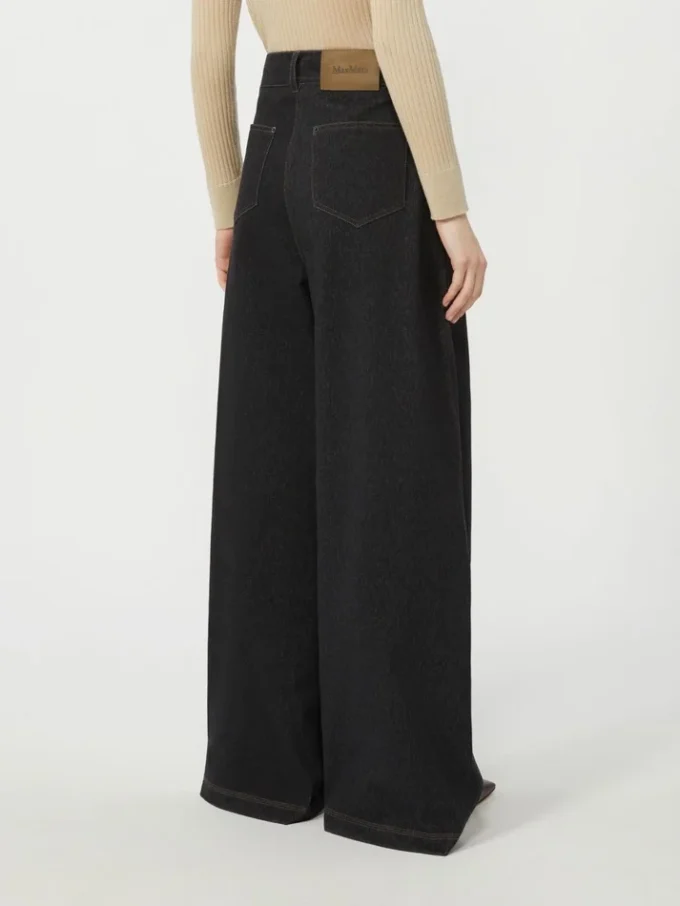Jersey broek met vijf zakken en denimeffect, ultramarijnblauw