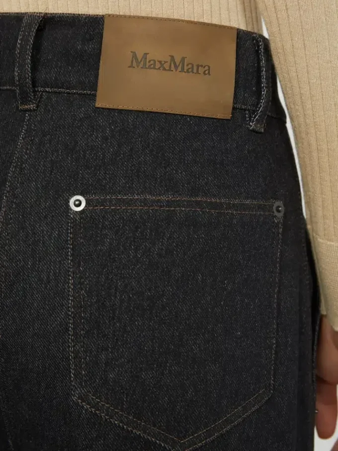 Jersey broek met vijf zakken en denimeffect, ultramarijnblauw