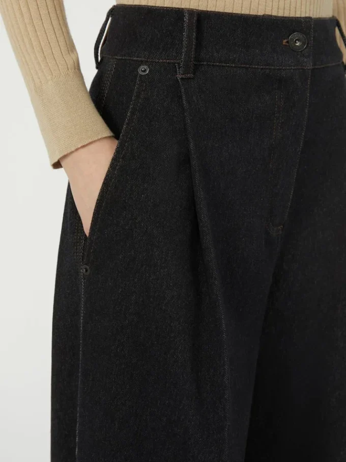 Jersey broek met vijf zakken en denimeffect, ultramarijnblauw
