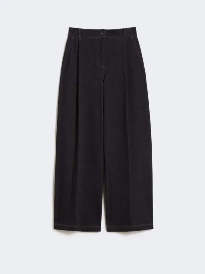 Jersey broek met vijf zakken en denimeffect, ultramarijnblauw