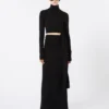 Jersey jurk met knoop, zwart Jersey jurk met knoop, zwart