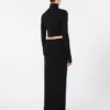 Jersey jurk met knoop, zwart Jersey jurk met knoop, zwart