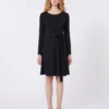 Jersey jurk van crêpe, zwart Jersey jurk van crêpe, zwart