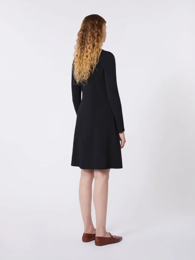 Jersey jurk van crêpe, zwart Jersey jurk van crêpe, zwart