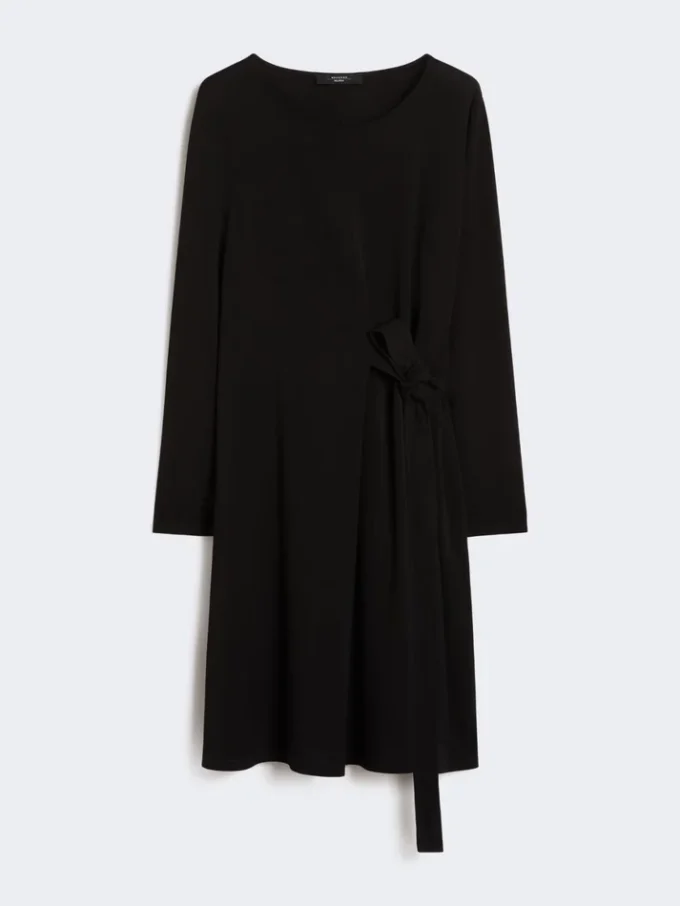 Jersey jurk van crêpe, zwart Jersey jurk van crêpe, zwart