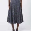 Jersey rok met print, marineblauw