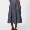 Jersey rok met print, marineblauw