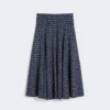 Jersey rok met print, marineblauw