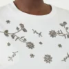 Jersey T-shirt met print en borduursels, wit Jersey T-shirt met print en borduursels, wit