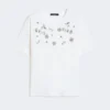Jersey T-shirt met print en borduursels, wit Jersey T-shirt met print en borduursels, wit