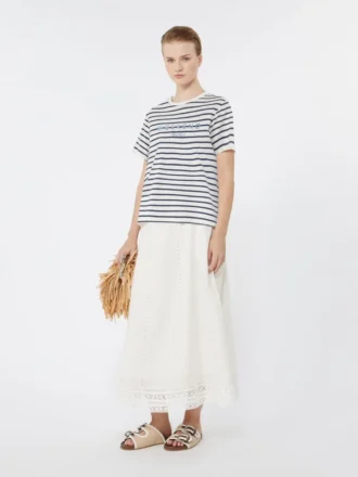 Jersey T-shirt met print, marineblauw