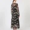 Jurk van bedrukte chiffon, zwart Jurk van bedrukte chiffon, zwart