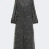 Jurk van bedrukte chiffon, zwart Jurk van bedrukte chiffon, zwart