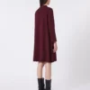 Jurk van stretchviscose, bordeaux Jurk van stretchviscose, bordeaux