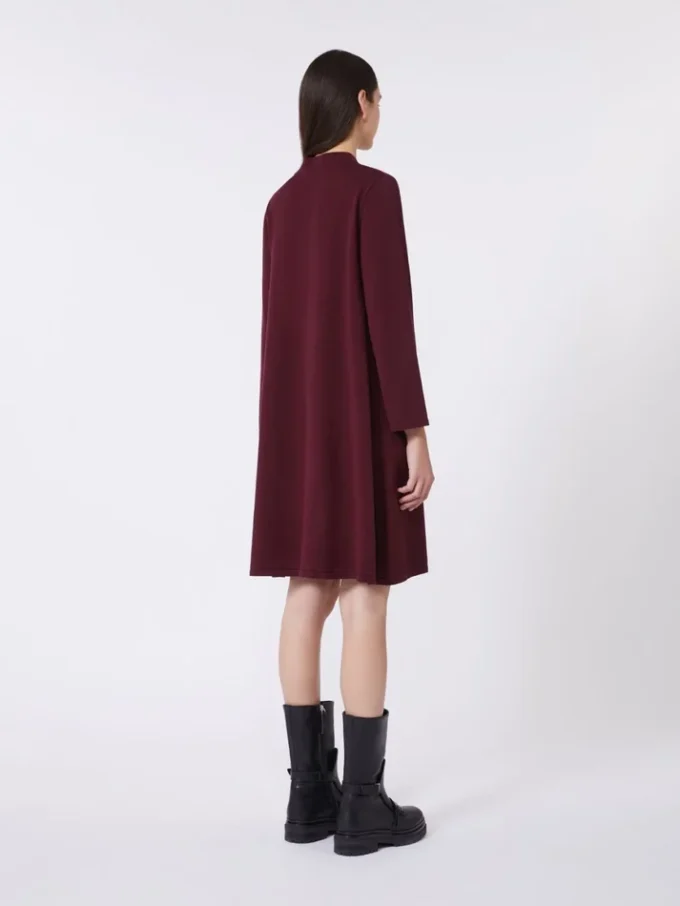 Jurk van stretchviscose, bordeaux Jurk van stretchviscose, bordeaux