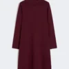 Jurk van stretchviscose, bordeaux Jurk van stretchviscose, bordeaux