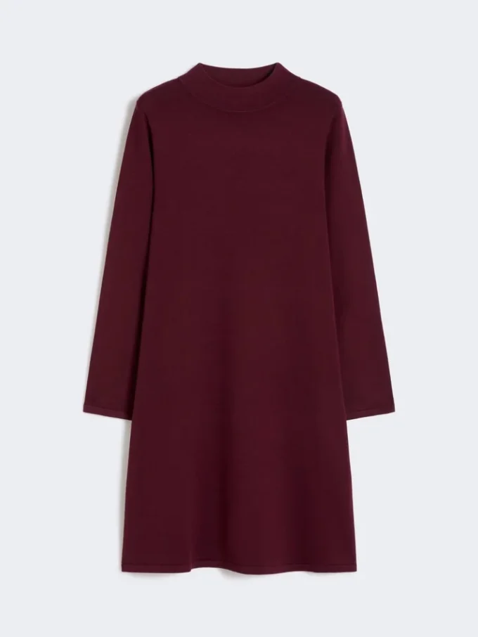 Jurk van stretchviscose, bordeaux Jurk van stretchviscose, bordeaux