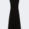 Jurk van viscose crêpe, zwart Jurk van viscose crêpe, zwart