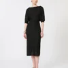 Jurk van viscose met pailletten, zwart Jurk van viscose met pailletten, zwart