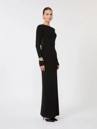 Jurk van viscose, zwart