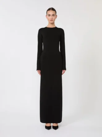 Jurk van viscose, zwart