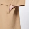 Kamelkleurige jas van broadcloth, hazelnootbruin