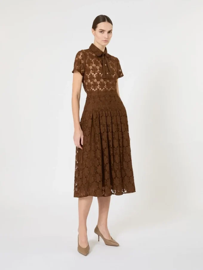 Kanten midi-rok, chocoladebruin Kanten midi-rok, chocoladebruin