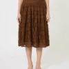 Kanten midi-rok, chocoladebruin Kanten midi-rok, chocoladebruin