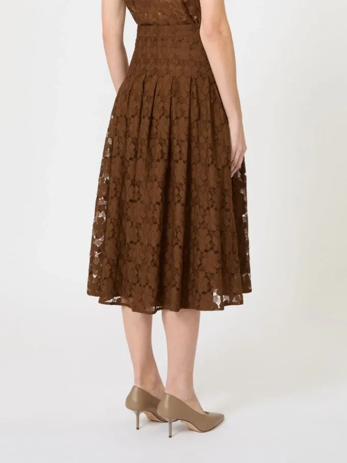 Kanten midi-rok, chocoladebruin Kanten midi-rok, chocoladebruin