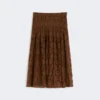Kanten midi-rok, chocoladebruin Kanten midi-rok, chocoladebruin