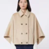 Kashmir cape met boxy-pasvorm, albino Kashmir cape met boxy-pasvorm, albino