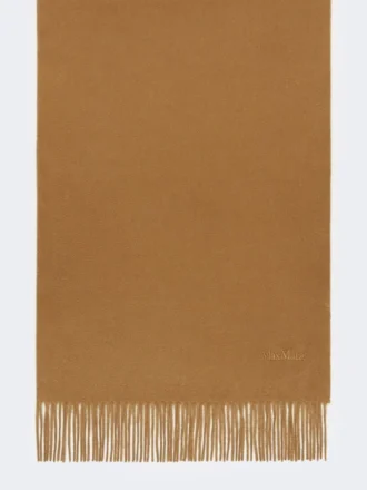 Kasjmier stola met logo, beige