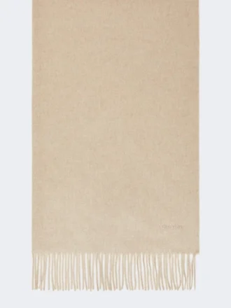 Kasjmier stola met logo, beige
