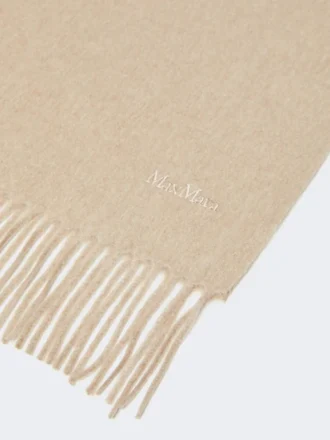 Kasjmier stola met logo, beige