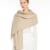 Kasjmier stola met logo, beige Kasjmier stola met logo, beige