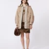 Bedrukte fluwelen minirok, camel Bedrukte fluwelen minirok, camel