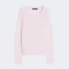 Kasjmier trui met ronde hals, roze