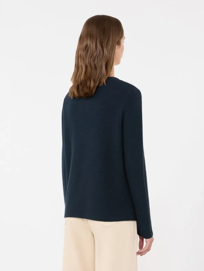 Katoenen boxy trui, marineblauw