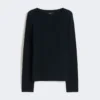 Katoenen boxy trui, marineblauw