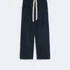 Katoenen broek met trekkoord, middernachtblauw Katoenen broek met trekkoord, middernachtblauw