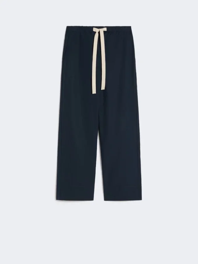 Katoenen broek met trekkoord, middernachtblauw Katoenen broek met trekkoord, middernachtblauw
